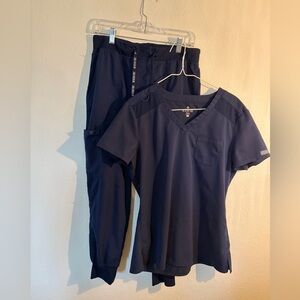 Womens Med Couture Navy scrub set